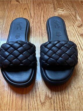 Seychelles Braided Slide Sandals - Black